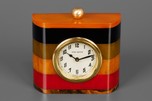 Laminated Multi-Color New Haven Catalin Bakelite Clock